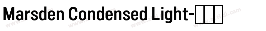 Marsden Condensed Light字体转换
